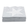 Servetten ster - grijs - 24x24 cm - set van 20 