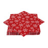 Servetten snowflakes - rood - 33x33 cm - set van 20 