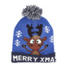Muts rudolph met lichtjes - blauw
