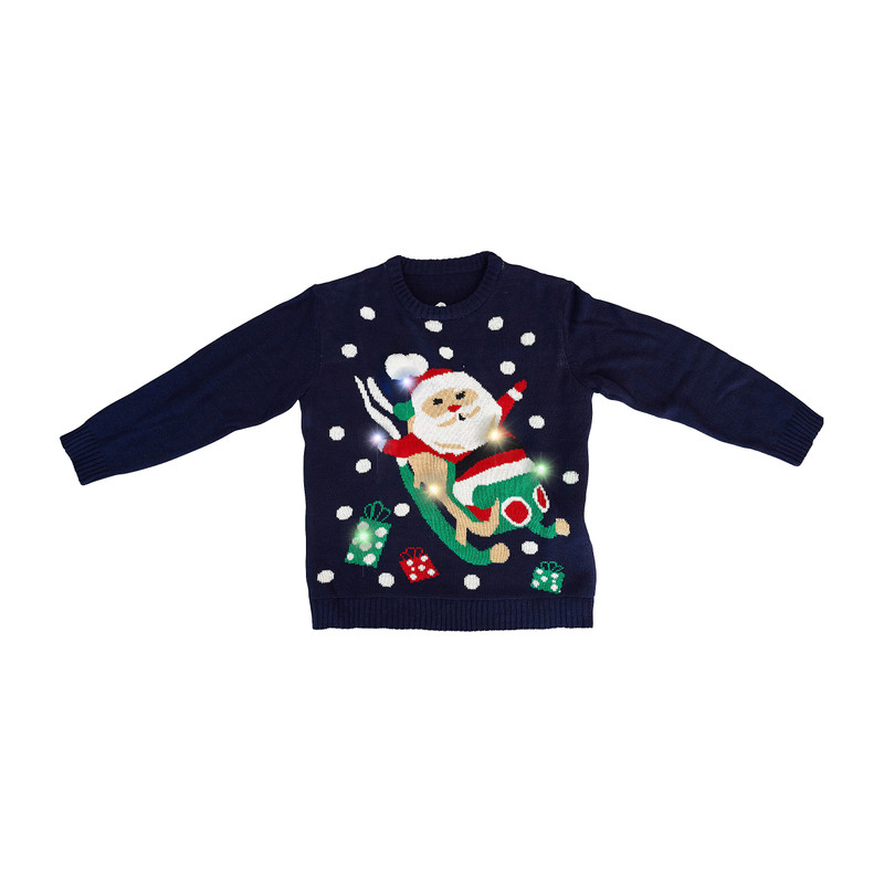 kersttrui santa lights - maat xs/s