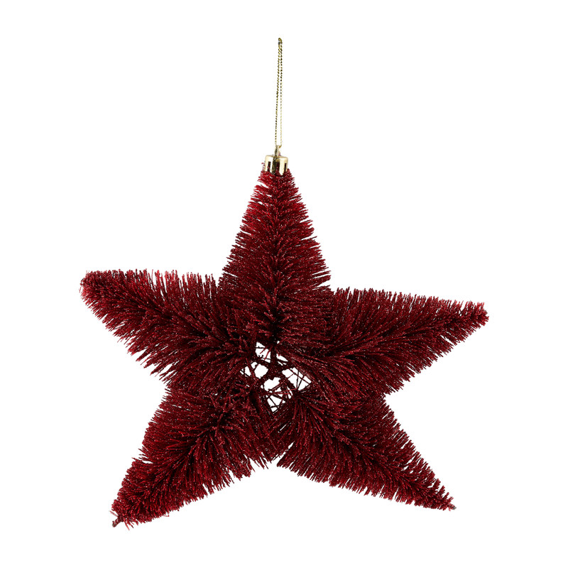 Kerstster - rood - 20 cm 