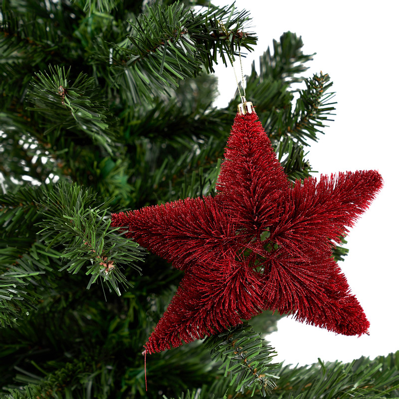 Kerstster - rood - 20 cm 