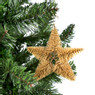 Kerstster met glitter - Goud - 11,5 cm