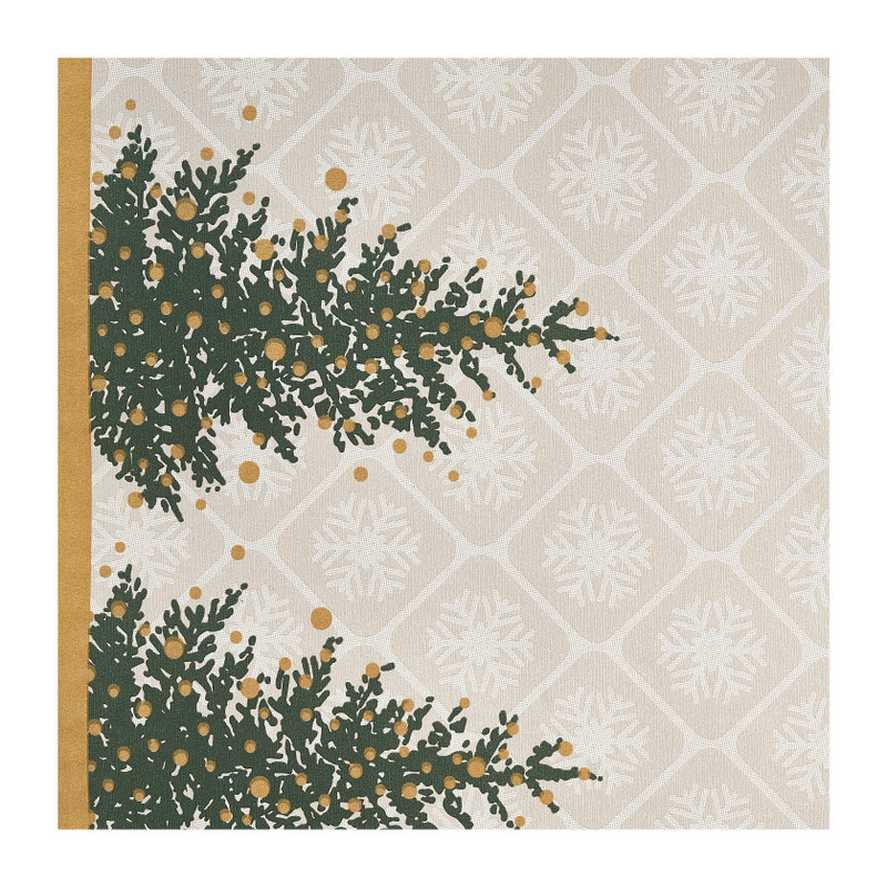 Duni tafellaken - trees in gold - 138x220 cm 