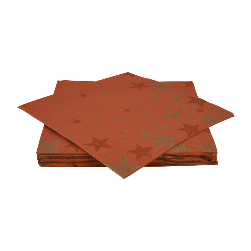 Duni servetten - shining red star - 40x40 cm 
