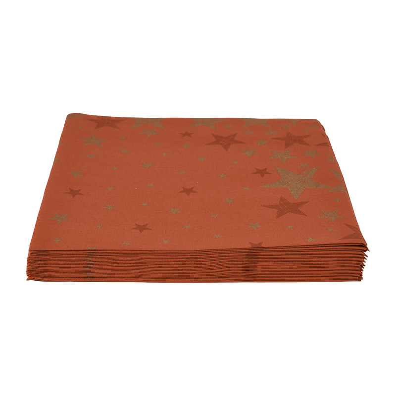 Duni servetten - shining red star - 40x40 cm 