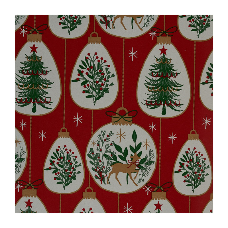 Kerstpapier joy - diverse varianten - set van 2