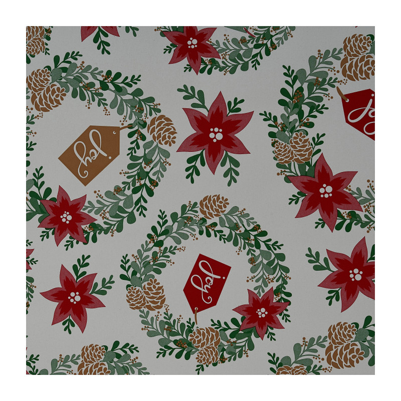 Kerstpapier joy - diverse varianten - set van 2