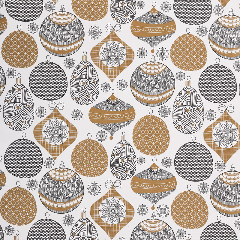 Kerstpapier - wit/goud - diverse varianten