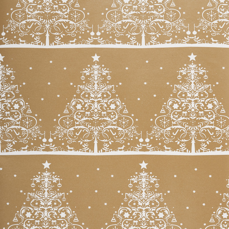 Kerstpapier - wit/goud - diverse varianten