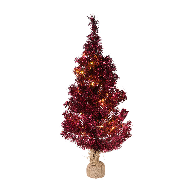Kerstboom LED - rood - 90 cm