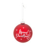 Kerstbal rood - Merry Christmas - 8 cm
