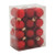 Kerstballen klein - 3 cm - rood - set van 24