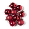 Kerstballen klein - 3 cm - rood - set van 24