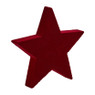 Kerstster - rood - 14,5 cm