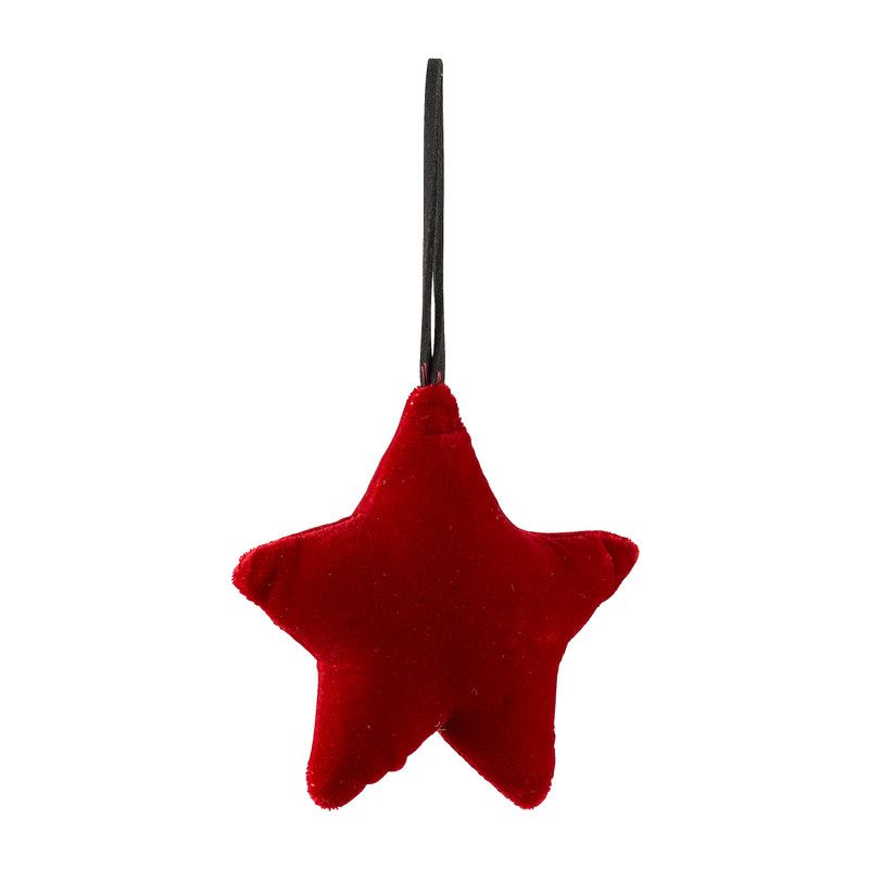 Kersthanger velvet - diverse varianten - rood