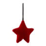 Kersthanger velvet - diverse varianten - rood