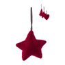 Kersthanger velvet - diverse varianten - paars