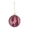 Kerstbal - roze goud streep