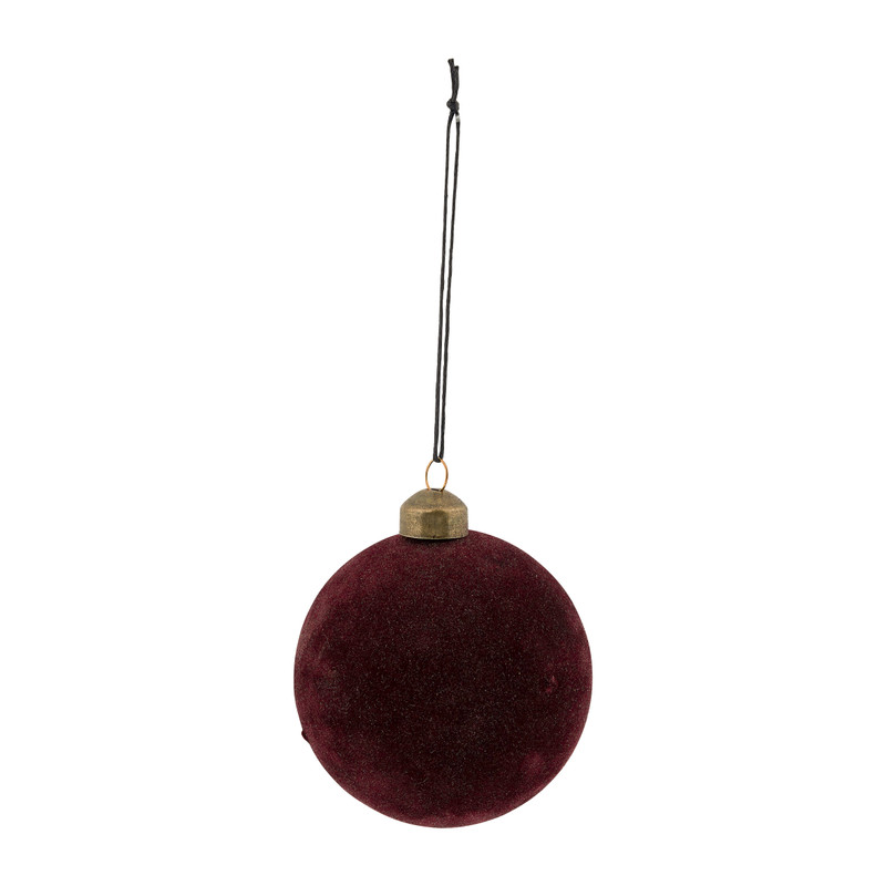 Kerstbal bordeaux velvet