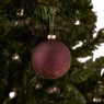 Kerstbal bordeaux glitter