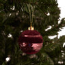 Kerstbal velvet shiny - bordeaux