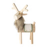 Rendier staand - hout - 37 cm