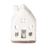 Theelichthouder huis - glazed - 7.6x5.1x11.4 cm