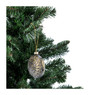 Kerstbal ornament - groen - 8,7x3,7 cm