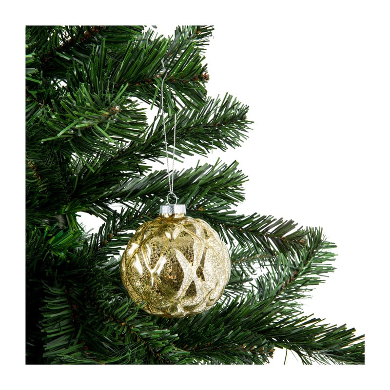 Kerstbal - goud - glas