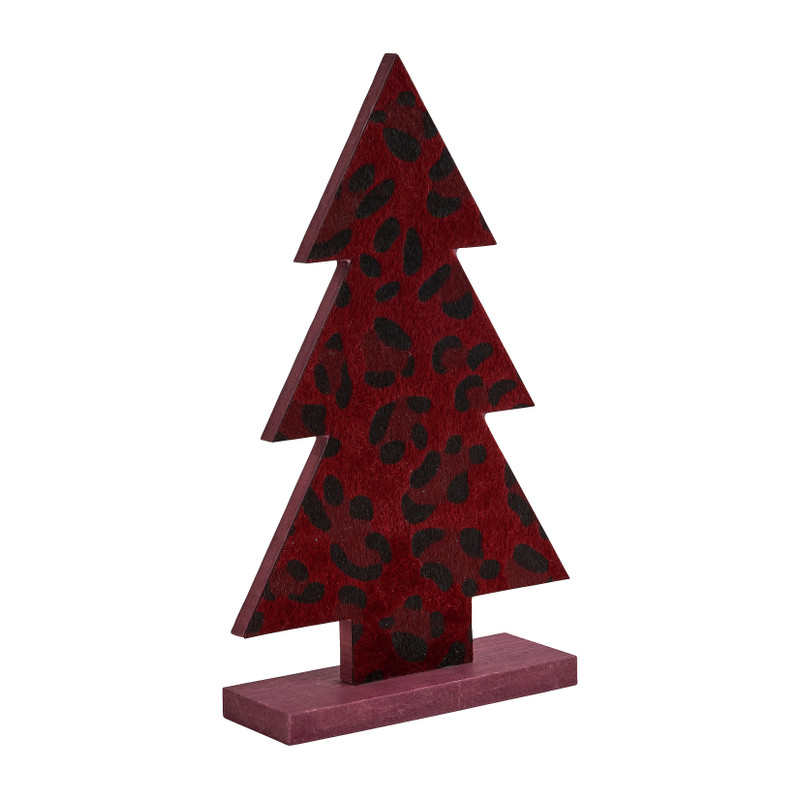 Kerstboom luipaard - Rood - 26 cm
