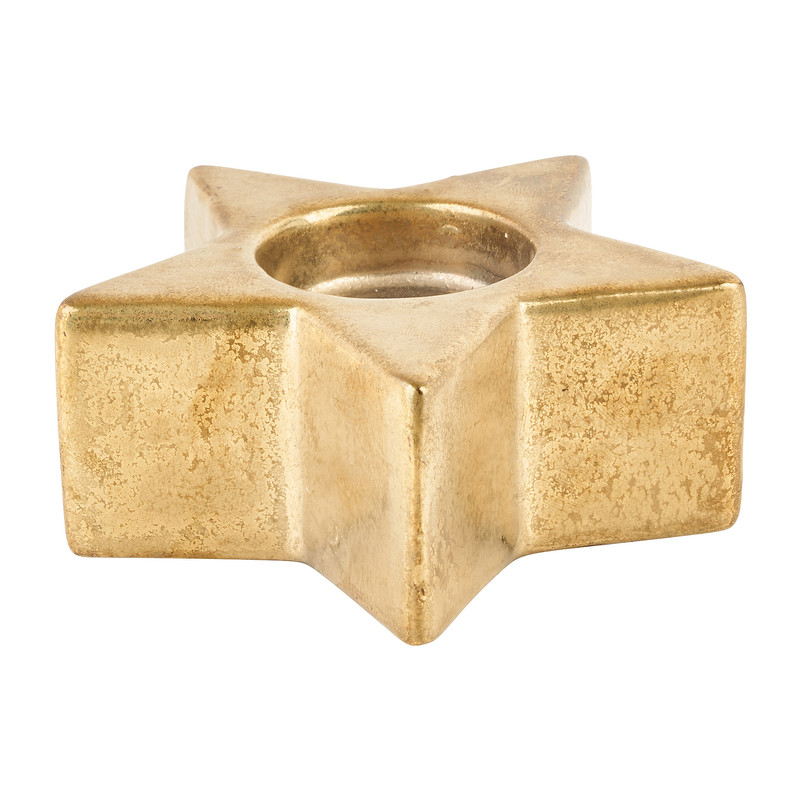 Theelichthouder kerstster - 4 cm