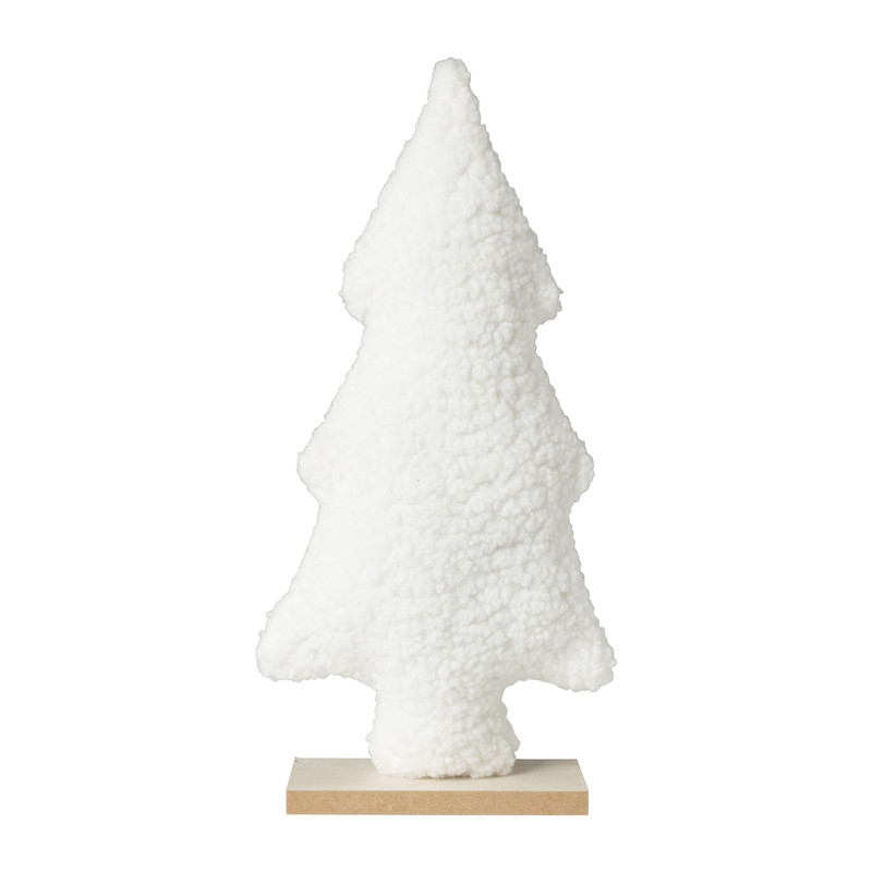 Kerstboom Teddy - wit - 15x7x40 cm