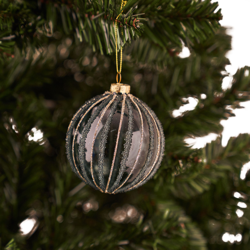 Kerstbal relief - groen