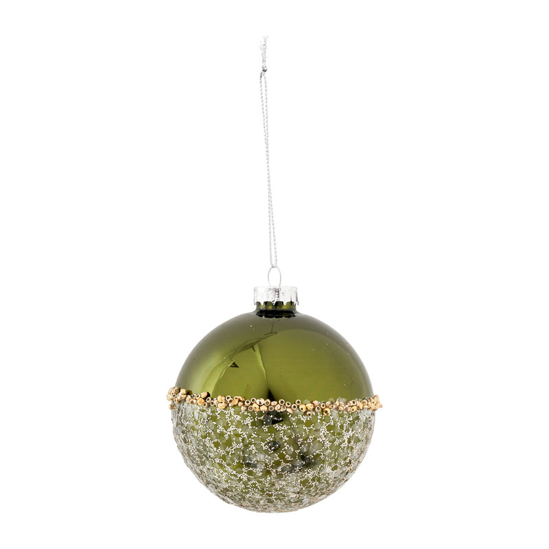 Kerstbal dip - Groen - ø8 cm