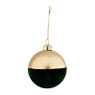 Kerstbal velvet dip - Groen - ø8 cm