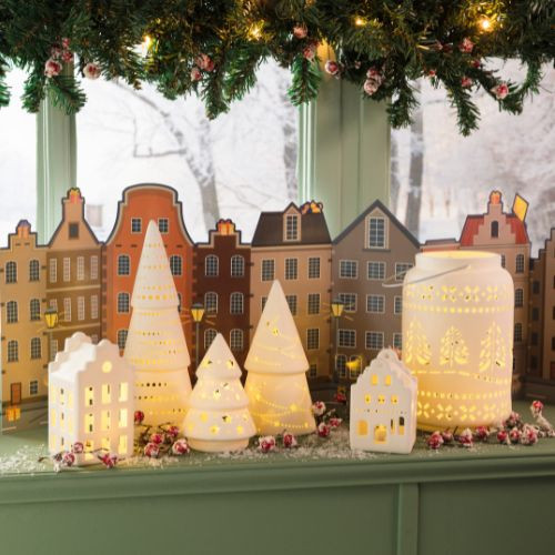 LED huis - wit - 6.4x6.3x10 cm