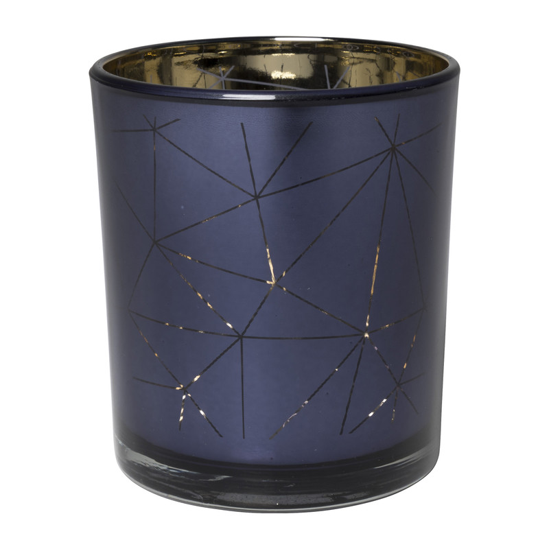 Theelichthouder - diverse kleuren - ø9x10 cm