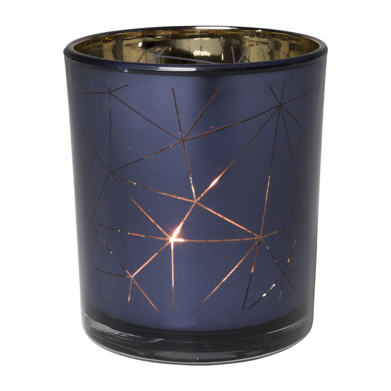 Theelichthouder - diverse kleuren - ø9x10 cm