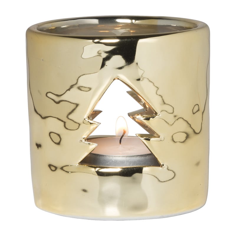 Theelichthouder goud - diverse varianten - ø7.8x7.6 cm