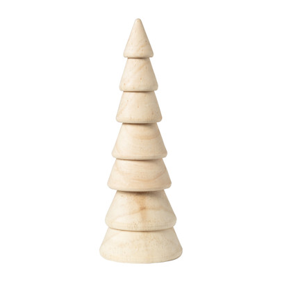 Kerstboom hout - naturel - ø9.5x27.5