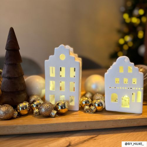 LED huis - wit - ø6.6x12.3 cm