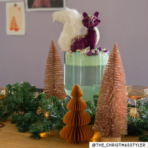 Papieren kerstboom - oker - 20 cm