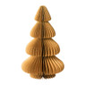 Papieren kerstboom - oker - 20 cm