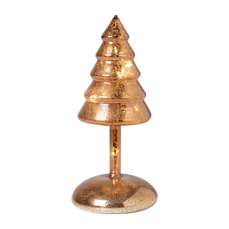 Kerstboom lamp - koper - ø9x19 cm