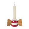 Kandelaar candy cane - rood/wit - ø7x13 cm