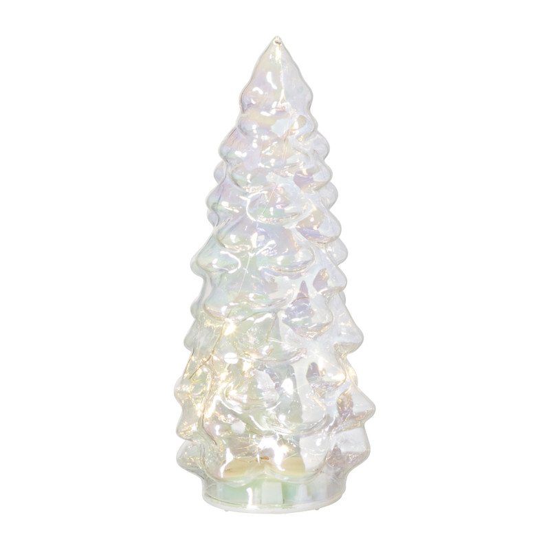 Kerstboom glas groot - LED - ø9.5x21 cm