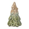Kerstboom beeldje klein - beige/groen - ø7.5x12 cm