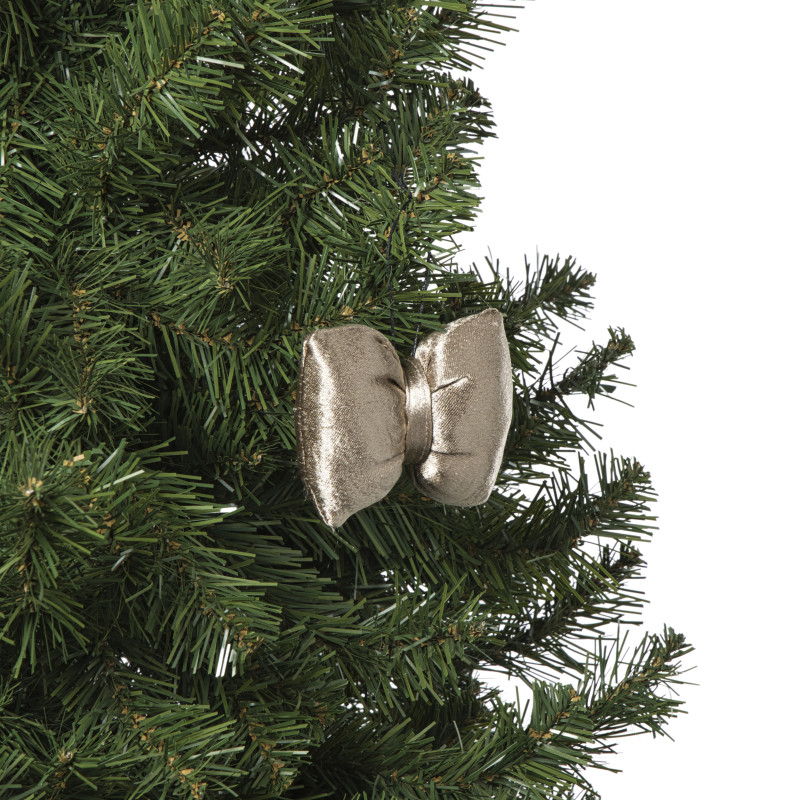 Kersthanger strik - champagnekleurig  - 8x9.5x1.5 cm