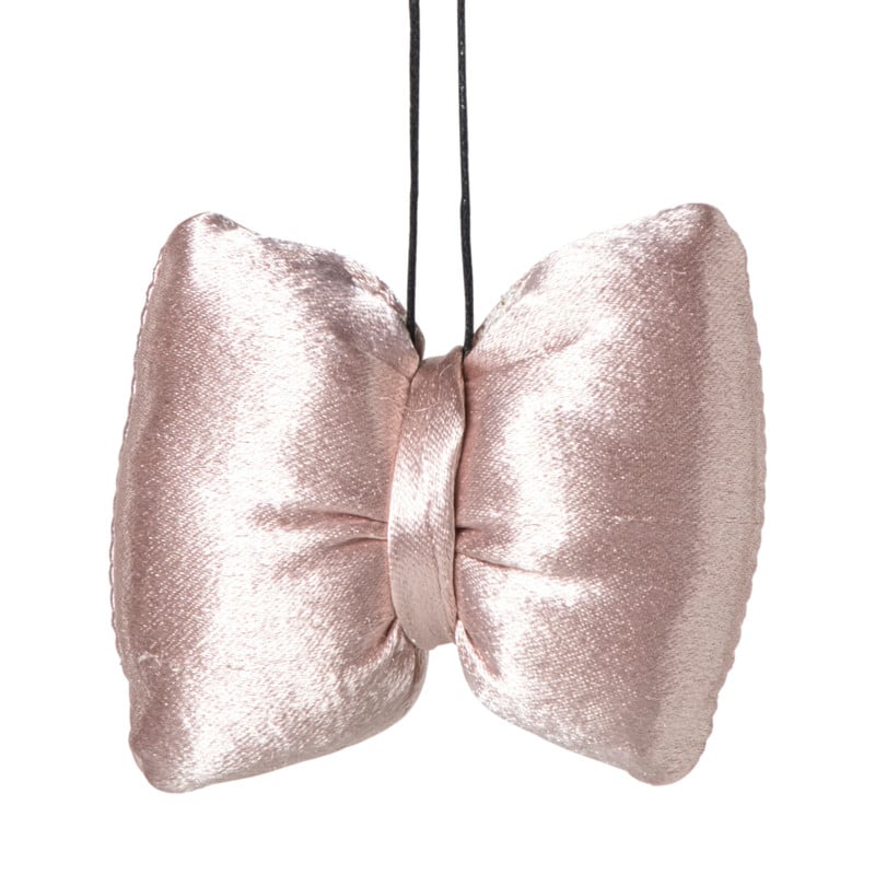 Kersthanger strik - roze - 8x9.5x1.5 cm